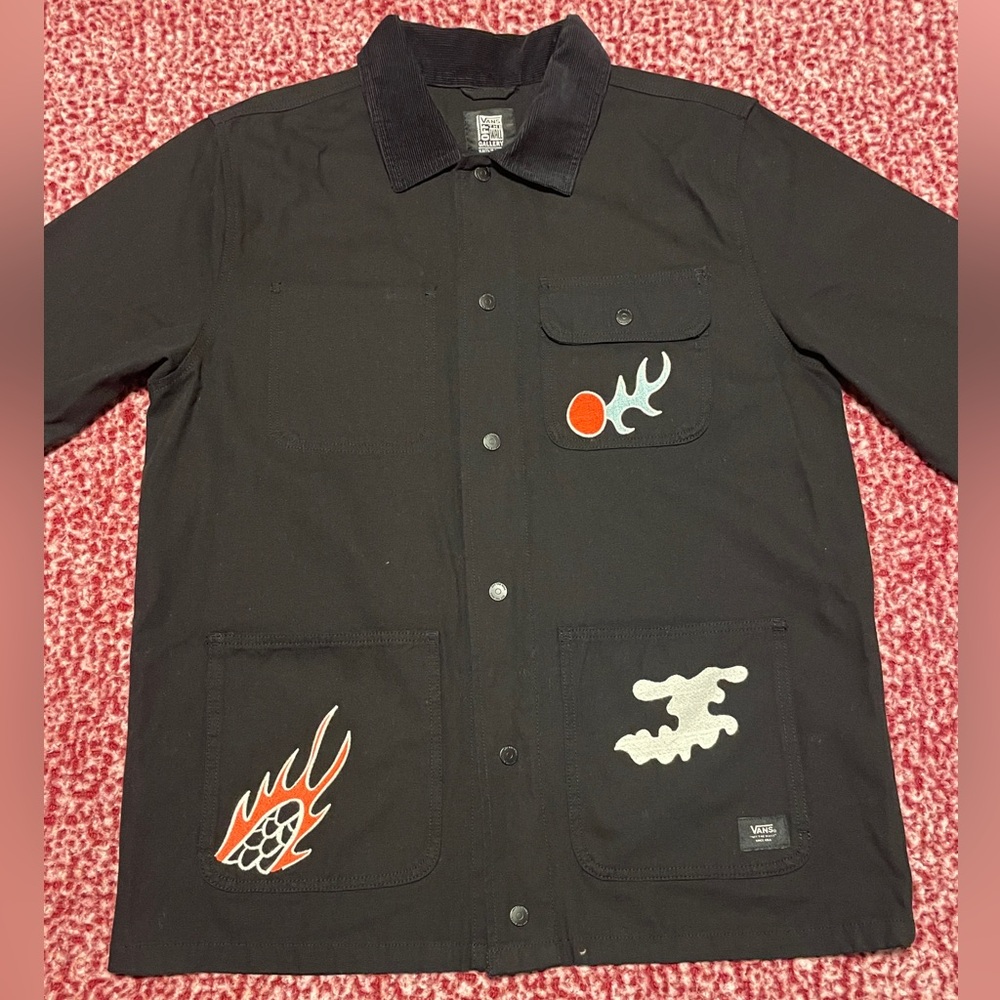 Vans Off the Wall - Kaitlin Chan Drill Chore Coat - Men's Large - Black
